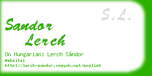 sandor lerch business card